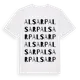 White t-shirt med Alsarp ordlek t-shirt