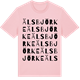 Pink Cotton t-shirt med Älsbjörke ordlek t-shirt