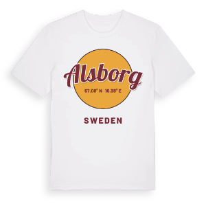 Alsborg cirkel t-shirt – ekologisk bomull t-shirt från Pinshirt