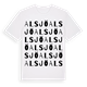 White t-shirt med Alsjö ordlek t-shirt