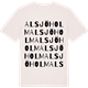 Vintage White t-shirt med Alsjöholm ordlek t-shirt