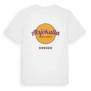 Alsjökulla cirkel t-shirt – ekologisk bomull t-shirt från Pinshirt