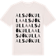 Vintage White t-shirt med Alsjökulla ordlek t-shirt