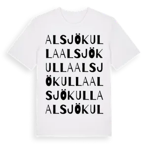 Alsjökulla ordlek t-shirt – ekologisk bomull t-shirt från Pinshirt