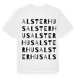 Alsterhus ordlek t-shirt – ekologisk bomull t-shirt från Pinshirt