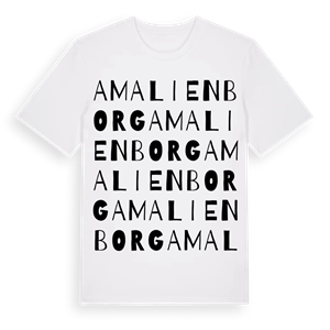 Amalienborg ordlek t-shirt – ekologisk bomull t-shirt från Pinshirt