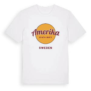 Amerika cirkel t-shirt – ekologisk bomull t-shirt från Pinshirt