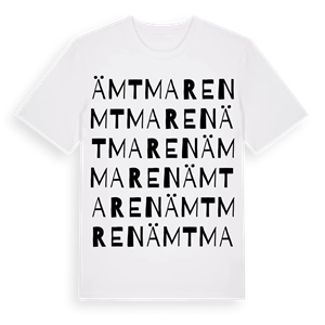 Ämtmaren ordlek t-shirt – ekologisk bomull t-shirt från Pinshirt
