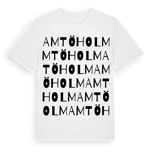 Amtöholm ordlek t-shirt – ekologisk bomull t-shirt från Pinshirt