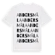 White t-shirt med Andersmåla ordlek t-shirt