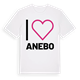 White t-shirt med Jag älskar Anebo t-shirt stort tryck