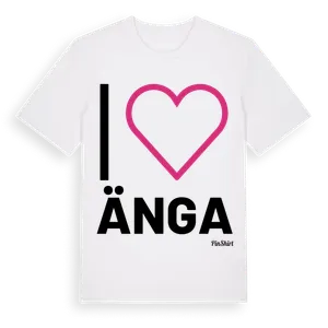 Jag älskar Änga t-shirt stort tryck – ekologisk bomull t-shirt från Pinshirt