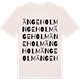Vintage White t-shirt med Ängeholm ordlek t-shirt