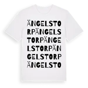 Ängelstorp ordlek t-shirt – ekologisk bomull t-shirt från Pinshirt
