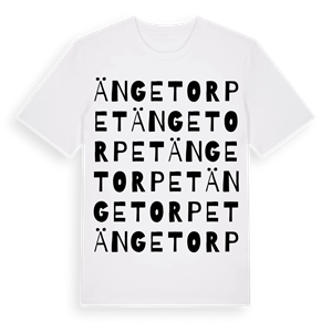 Ängetorpet ordlek t-shirt – ekologisk bomull t-shirt från Pinshirt