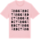 Pink Cotton t-shirt med Änggärdet ordlek t-shirt