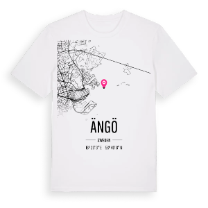 Ängö karta t-shirt – ekologisk bomull t-shirt från Pinshirt