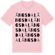 Pink Cotton t-shirt med Ängsdal ordlek t-shirt
