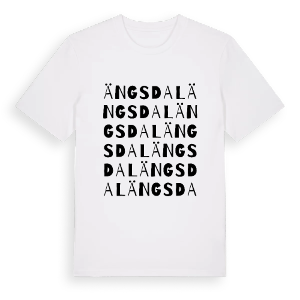 Ängsdal ordlek t-shirt – ekologisk bomull t-shirt från PinShirt