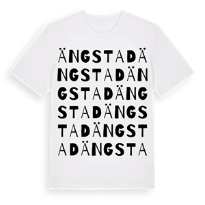 Ängstad ordlek t-shirt – ekologisk bomull t-shirt från Pinshirt