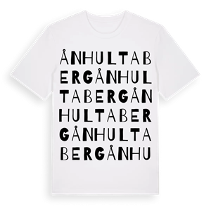 Ånhultaberg ordlek t-shirt – ekologisk bomull t-shirt från Pinshirt