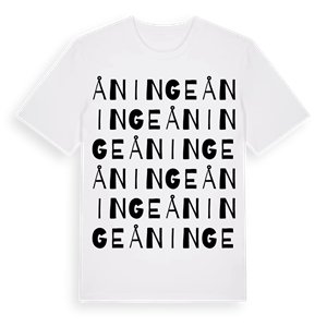 Åninge ordlek t-shirt – ekologisk bomull t-shirt från Pinshirt