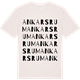 Vintage White t-shirt med Ankarsrum ordlek t-shirt