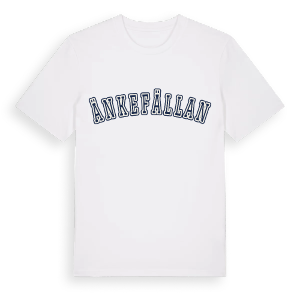 Änkefällan college t-shirt – ekologisk bomull t-shirt från Pinshirt