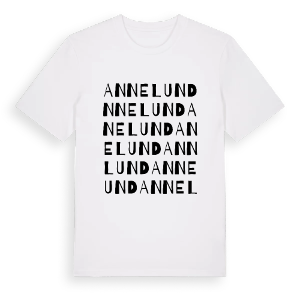 Annelund ordlek t-shirt – ekologisk bomull t-shirt från Pinshirt