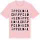 Pink Cotton t-shirt med Äppeldalen ordlek t-shirt