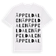 White t-shirt med Äppeldalen ordlek t-shirt