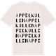 Vintage White t-shirt med Appelkullen ordlek t-shirt