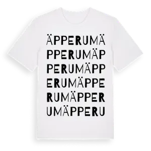 Äpperum ordlek t-shirt – ekologisk bomull t-shirt från Pinshirt