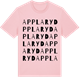 Pink Cotton t-shirt med Applaryd ordlek t-shirt