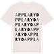 Vintage White t-shirt med Applaryd ordlek t-shirt