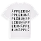 White t-shirt med Äpplerum ordlek t-shirt