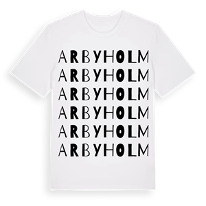 Arbyholm ordlek t-shirt – ekologisk bomull t-shirt från Pinshirt