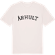 Vintage White t-shirt med Århult böjd t-shirt