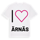 White t-shirt med Jag älskar Ärnäs t-shirt stort tryck