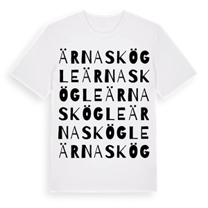 Ärnaskögle ordlek t-shirt – ekologisk bomull t-shirt från Pinshirt
