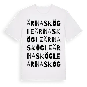 Ärnaskögle ordlek t-shirt – ekologisk bomull t-shirt från Pinshirt