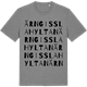 Mid Heather Gray t-shirt med Ärngisslahyltan ordlek t-shirt