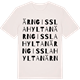 Vintage White t-shirt med Ärngisslahyltan ordlek t-shirt