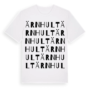 Ärnhult ordlek t-shirt – ekologisk bomull t-shirt från Pinshirt
