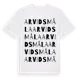 White t-shirt med Arvidsmåla ordlek t-shirt
