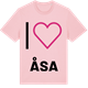 Pink Cotton t-shirt med Jag älskar Åsa t-shirt stort tryck
