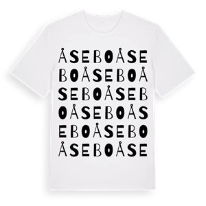 Åsebo ordlek t-shirt – ekologisk bomull t-shirt från Pinshirt