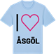 Blue Soul t-shirt med Jag älskar Åsgöl t-shirt stort tryck