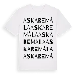 Askaremåla ordlek t-shirt – ekologisk bomull t-shirt från Pinshirt