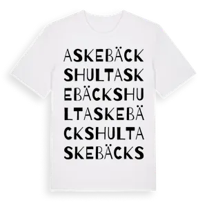 Askebäckshult ordlek t-shirt – ekologisk bomull t-shirt från Pinshirt